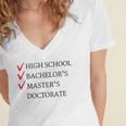 Master's Degree Graduation Graduate Women's Jersey Short Sleeve Deep V-Neck Tshirt