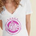 MBA Graduation Masters Business Administration T-Shirt Women's Jersey Short Sleeve Deep V-Neck Tshirt