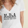 MBA Major Bad Ass Shirt Graduation T-Shirt Women's Jersey Short Sleeve Deep V-Neck Tshirt