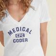 Medical Coder CPC Medical Coding Graduation Women's Jersey Short Sleeve Deep V-Neck Tshirt
