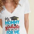 My Mommy Is A Graduate Shirt Matching Family Graduation Women's Jersey Short Sleeve Deep V-Neck Tshirt