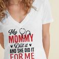 My Mommy Did It And She Did It For Me Nurse Graduation Mom Women's Jersey Short Sleeve Deep V-Neck Tshirt