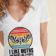 I Like Moths And Maybe 3 People Insect Moth Lovers Introvert Women's Jersey Short Sleeve Deep V-Neck Tshirt I Like Moths And Maybe 3 People Insect Moth Lovers Introvert Women's Jersey Short Sleeve Deep V-Neck Tshirt