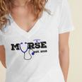 Murse Est 2018 Male Nurse Graduation Women's Jersey Short Sleeve Deep V-Neck Tshirt