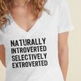 Naturally Introverted Selectively ExtrovertedIntrovert Joke Women's Jersey Short Sleeve Deep V-Neck Tshirt Naturally Introverted Selectively ExtrovertedIntrovert Joke Women's Jersey Short Sleeve Deep V-Neck Tshirt