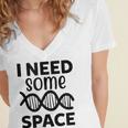 I Need Some Space Introvert Astronaut Science Women's Jersey Short Sleeve Deep V-Neck Tshirt