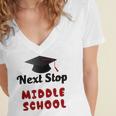 Next Stop Middle School Graduation Women's Jersey Short Sleeve Deep V-Neck Tshirt
