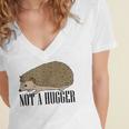 Not A Hugger Hedgehog Introvert Sarcasm Antisocial Women's Jersey Short Sleeve Deep V-Neck Tshirt Not A Hugger Hedgehog Introvert Sarcasm Antisocial Women's Jersey Short Sleeve Deep V-Neck Tshirt