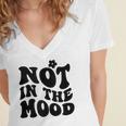 Not In The Mood Anti Social Introvert Sarcastic Retro Women's Jersey Short Sleeve Deep V-Neck Tshirt Not In The Mood Anti Social Introvert Sarcastic Retro Women's Jersey Short Sleeve Deep V-Neck Tshirt