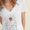Overthinker Mental Health Introvert Anxiety Sarcasm Women's Jersey Short Sleeve Deep V-Neck Tshirt