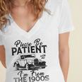 Be Patient With Me I'm From The 1900s Cool Vintage Car Lover Women's Jersey Short Sleeve Deep V-Neck Tshirt