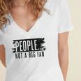 People Not A Big Enthusiast Introvert Sarcasm Quote Women's Jersey Short Sleeve Deep V-Neck Tshirt