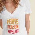 People Person Repellant Introvert Premium Women's Jersey Short Sleeve Deep V-Neck Tshirt People Person Repellant Introvert Premium Women's Jersey Short Sleeve Deep V-Neck Tshirt