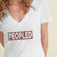 All Peopled Out Introvert Joke Sarcastic Quote Premium Tri-Blend Women's Jersey Short Sleeve Deep V-Neck Tshirt All Peopled Out Introvert Joke Sarcastic Quote Premium Tri-Blend Women's Jersey Short Sleeve Deep V-Neck Tshirt
