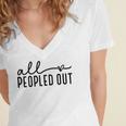 All Peopled Out Introvert Women's Jersey Short Sleeve Deep V-Neck Tshirt All Peopled Out Introvert Women's Jersey Short Sleeve Deep V-Neck Tshirt