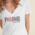 Pharmacist Graduation PharmD Class Of 2024 Pharmacy Grad Women's Jersey Short Sleeve Deep V-Neck Tshirt