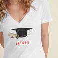 PhD Graduation Celebration For Finished Phd Grad Men Women Women's Jersey Short Sleeve Deep V-Neck Tshirt