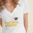 PhD Student Doctoral Degree Graduation Phd Graduate Women's Jersey Short Sleeve Deep V-Neck Tshirt