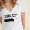 Phlebotomist In Progress Phlebotomy School Graduation Women's Jersey Short Sleeve Deep V-Neck Tshirt