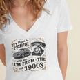 Please B Patient With Me I'm From The 1900s Vintage Women's Jersey Short Sleeve Deep V-Neck Tshirt