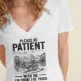 Please Be-Patient With-Me I'm From The 1900s Oregon Trail Women's Jersey Short Sleeve Deep V-Neck Tshirt Please Be-Patient With-Me I'm From The 1900s Oregon Trail Women's Jersey Short Sleeve Deep V-Neck Tshirt