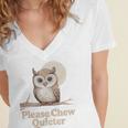 Please Chew Quieter Introvert Christmas Bird Lover Women's Jersey Short Sleeve Deep V-Neck Tshirt Please Chew Quieter Introvert Christmas Bird Lover Women's Jersey Short Sleeve Deep V-Neck Tshirt