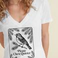 Please Chew Quieter Introvert Nature Bird Lover Women's Jersey Short Sleeve Deep V-Neck Tshirt Please Chew Quieter Introvert Nature Bird Lover Women's Jersey Short Sleeve Deep V-Neck Tshirt