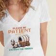 Please Be Patient With Me Cause I'm From The 1900s Women's Jersey Short Sleeve Deep V-Neck Tshirt