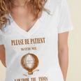 Please Be Patient With Me I'm From The 1900s Air Balloon Women's Jersey Short Sleeve Deep V-Neck Tshirt Please Be Patient With Me I'm From The 1900s Air Balloon Women's Jersey Short Sleeve Deep V-Neck Tshirt