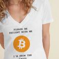 Please Be Patient With Me I'm From The 1900s Bitcoin Premium Women's Jersey Short Sleeve Deep V-Neck Tshirt