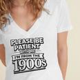 Please Be Patient I'm From The 1900s Boomer Gen-X Women's Jersey Short Sleeve Deep V-Neck Tshirt