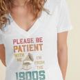 Please Be Patient With Me I'm From The 1900s Cool Gramophone Premium Women's Jersey Short Sleeve Deep V-Neck Tshirt