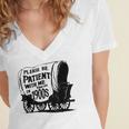 Please Be Patient With Me I'm From The 1900s Covered Wagon Women's Jersey Short Sleeve Deep V-Neck Tshirt Please Be Patient With Me I'm From The 1900s Covered Wagon Women's Jersey Short Sleeve Deep V-Neck Tshirt