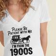 Please Be Patient With Me I'm From The 1900s Dad Joke Saying Women's Jersey Short Sleeve Deep V-Neck Tshirt Please Be Patient With Me I'm From The 1900s Dad Joke Saying Women's Jersey Short Sleeve Deep V-Neck Tshirt