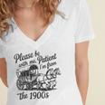 Please Be Patient With Me I'm From The 1900s Funny Women's Jersey Short Sleeve Deep V-Neck Tshirt
