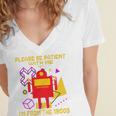 Please Be Patient With Me I'm From The 1900s Gen X Robot Premium Women's Jersey Short Sleeve Deep V-Neck Tshirt