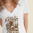Please Be Patient With Me I'm From The 1900s Grandpa Premium Women's Jersey Short Sleeve Deep V-Neck Tshirt