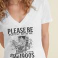 Please Be Patient I'm From The 1900s Horse Drawn Wagon Gifts Women's Jersey Short Sleeve Deep V-Neck Tshirt Please Be Patient I'm From The 1900s Horse Drawn Wagon Gifts Women's Jersey Short Sleeve Deep V-Neck Tshirt