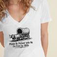 Please Be Patient With Me I'm From The 1900s Oxen And Wagon Premium Women's Jersey Short Sleeve Deep V-Neck Tshirt Please Be Patient With Me I'm From The 1900s Oxen And Wagon Premium Women's Jersey Short Sleeve Deep V-Neck Tshirt