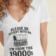 Please Be Patient I'm From The 1900s Premium Tri-Blend Women's Jersey Short Sleeve Deep V-Neck Tshirt