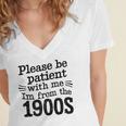 Please Be Patient With Me I'm From The 1900s Quote Premium Women's Jersey Short Sleeve Deep V-Neck Tshirt Please Be Patient With Me I'm From The 1900s Quote Premium Women's Jersey Short Sleeve Deep V-Neck Tshirt