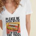 Please Be Patient With Me I'm From The 1900s Retro Birthday Women's Jersey Short Sleeve Deep V-Neck Tshirt