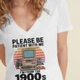 Please Be Patient I'm From The 1900s Retro Computer Geek Women's Jersey Short Sleeve Deep V-Neck Tshirt