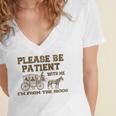 Please Be Patient With Me I'm From The 1900s Retro Horse Women's Jersey Short Sleeve Deep V-Neck Tshirt Please Be Patient With Me I'm From The 1900s Retro Horse Women's Jersey Short Sleeve Deep V-Neck Tshirt