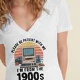 Please Be Patient I'm From The 1900s Retro Vintage Computer Women's Jersey Short Sleeve Deep V-Neck Tshirt Please Be Patient I'm From The 1900s Retro Vintage Computer Women's Jersey Short Sleeve Deep V-Neck Tshirt