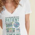 Please Be Patient With Me I'm From The 1900s Retro Vintage Premium Women's Jersey Short Sleeve Deep V-Neck Tshirt