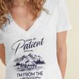 Please Be Patient With Me I'm From The 1900s Rustic Western Women's Jersey Short Sleeve Deep V-Neck Tshirt