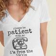 Please Be Patient With Me I'm From The 1900s Telephone Tees Women's Jersey Short Sleeve Deep V-Neck Tshirt Please Be Patient With Me I'm From The 1900s Telephone Tees Women's Jersey Short Sleeve Deep V-Neck Tshirt