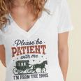 Please Be Patient I'm From The 1900s Throwback Women's Jersey Short Sleeve Deep V-Neck Tshirt