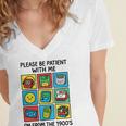 Please Be Patient With Me I'm From The 1900s Vintage 90s Premium Tri-Blend Women's Jersey Short Sleeve Deep V-Neck Tshirt